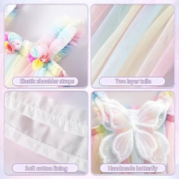 Baby Girl First Birthday Smash Cake Outfit – Butterfly Dress – Size 5T - Picture 5 of 6